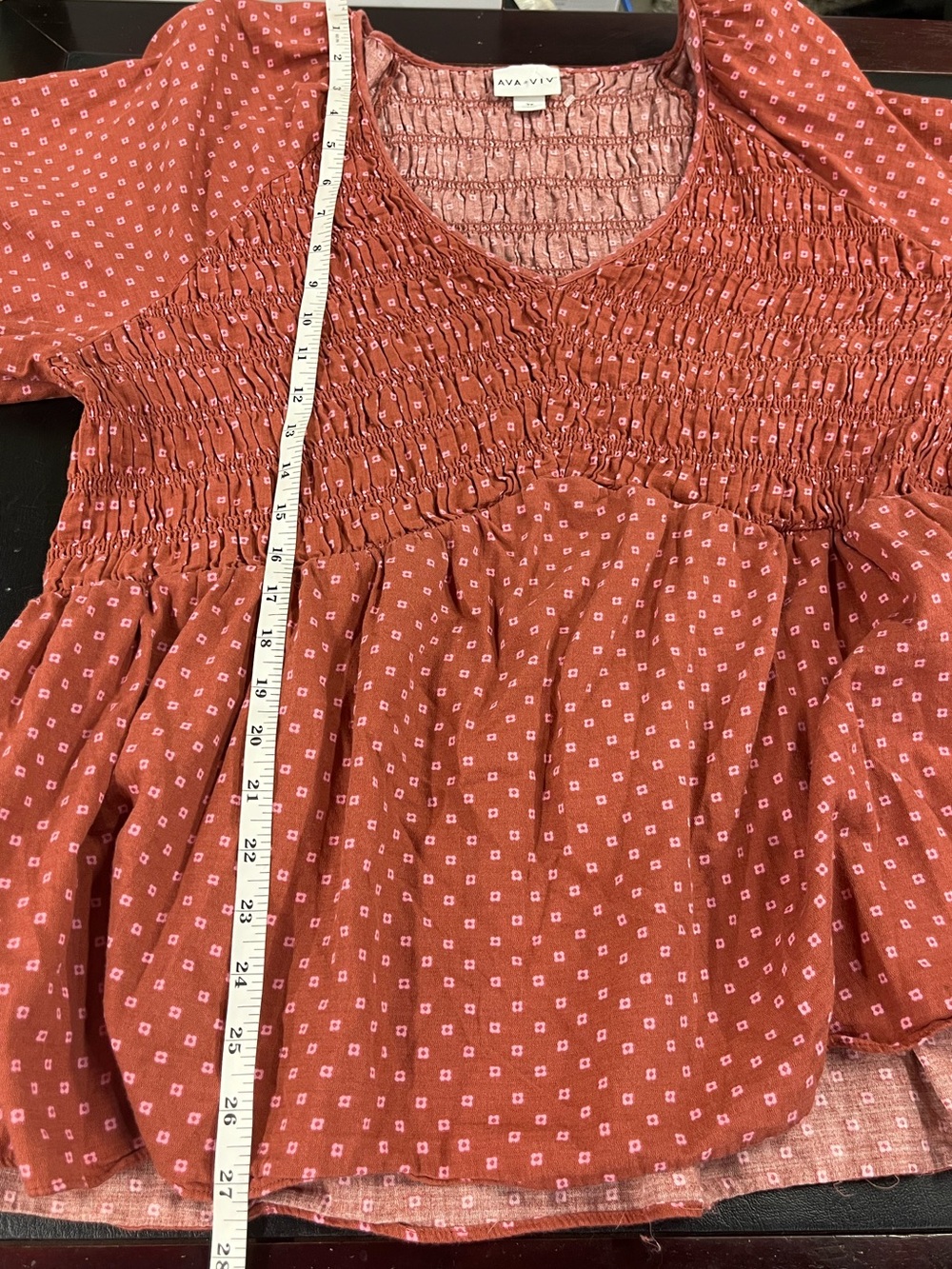 Ava & Viv smocked top size 3X - Picture 9 of 9